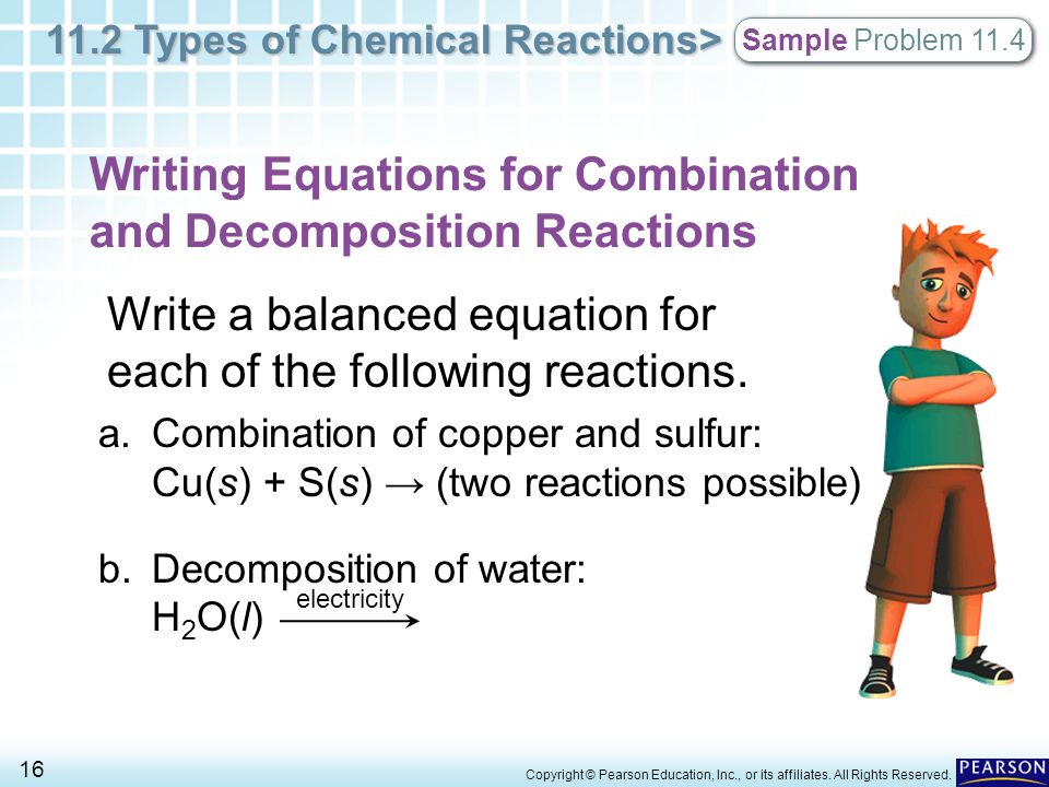 Write a balanced chemical equation for the decomposition of water